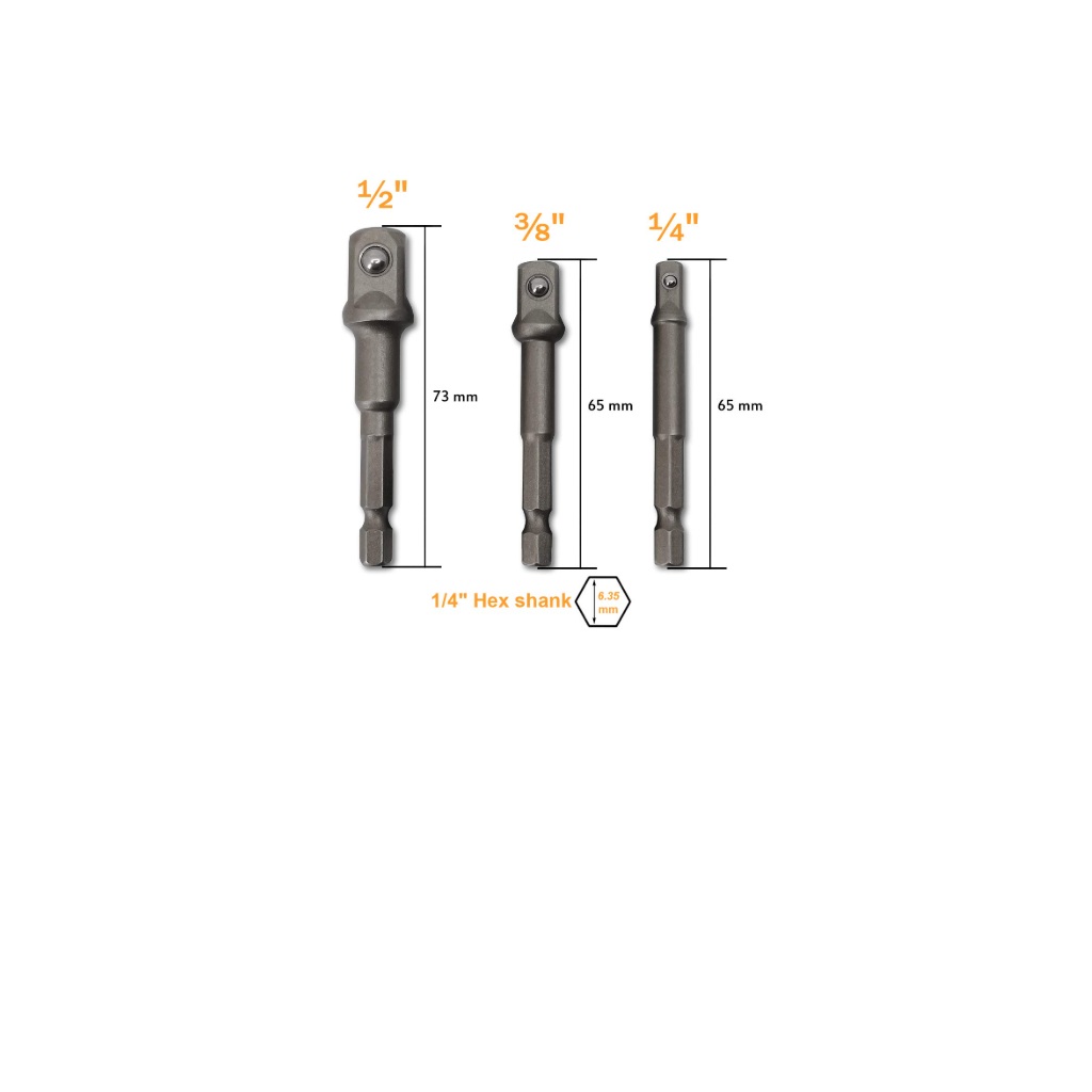 Impact Socket Adaptor Set 3Pcs